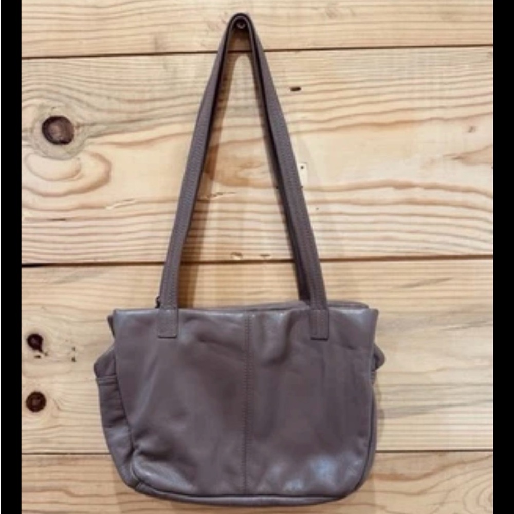 👜 Stone Mountain Genuine Leather Tote Purse –Gray w/ Matching Zip Pouch| 12x9x4”